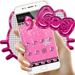 Pink Kitty Bowknot Theme иконка