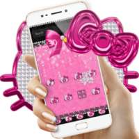 Pink Kitty Bowknot Theme on 9Apps