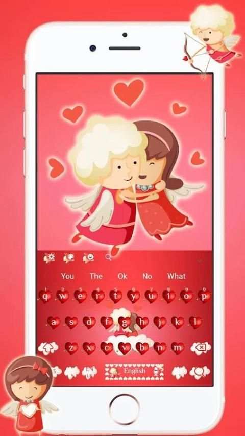 Tema Keyboard Angle Cinta screenshot 1