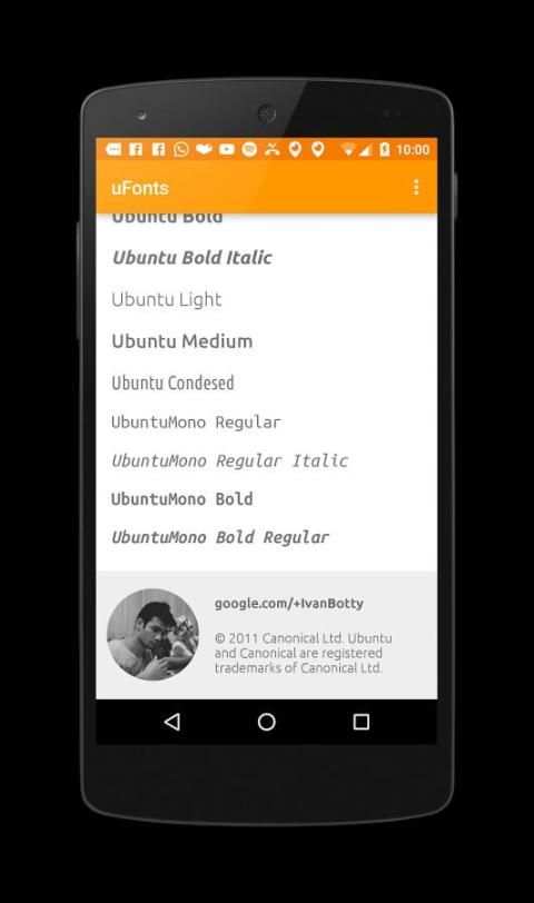 uFonts screenshot 2