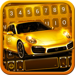 Gold Luxury Car Keyboard Theme иконка