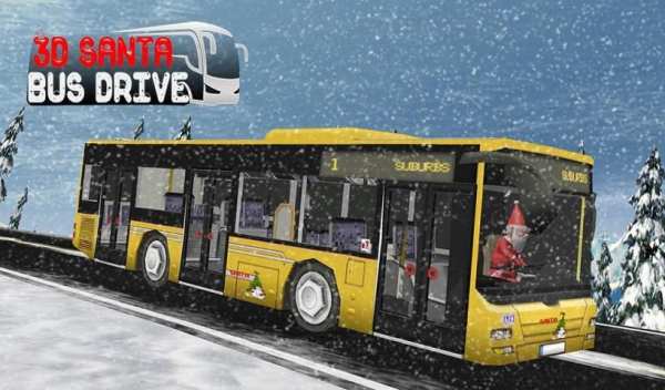 Santa Snow Bus Drive Pick and Drop Passenger 2018 screenshot 3