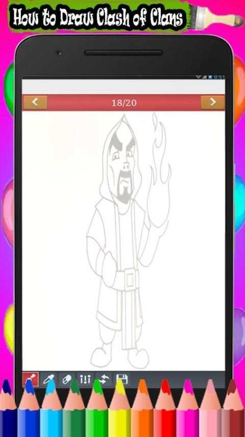 How to Draw Clach of Clans Characters скриншот 2