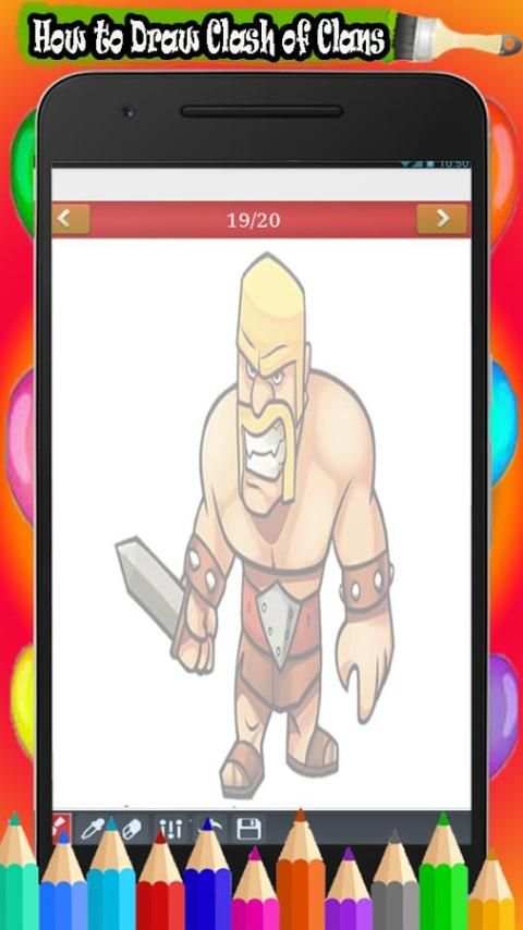 How to Draw Clach of Clans Characters скриншот 1
