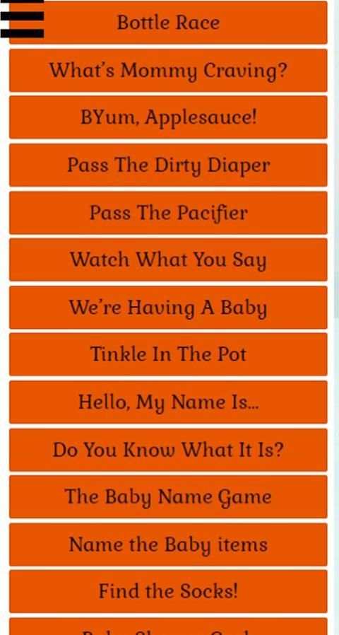 Baby Shower Games Lite screenshot 1