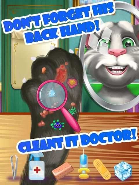 Talking Cat Hand Doctor - Hospital Care Game 1 تصوير الشاشة