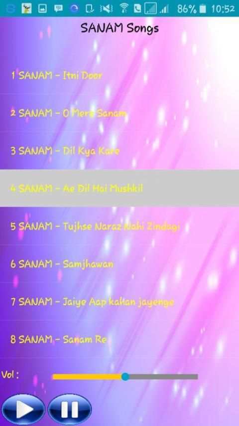 All Songs SANAM 1 تصوير الشاشة