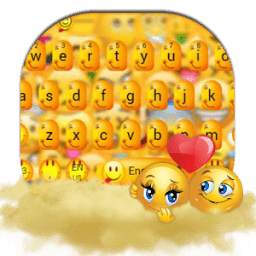 Cute Face Emoji Keyboard Theme