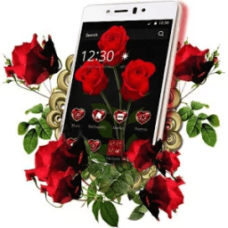 ikon Tema bunga mawar merah