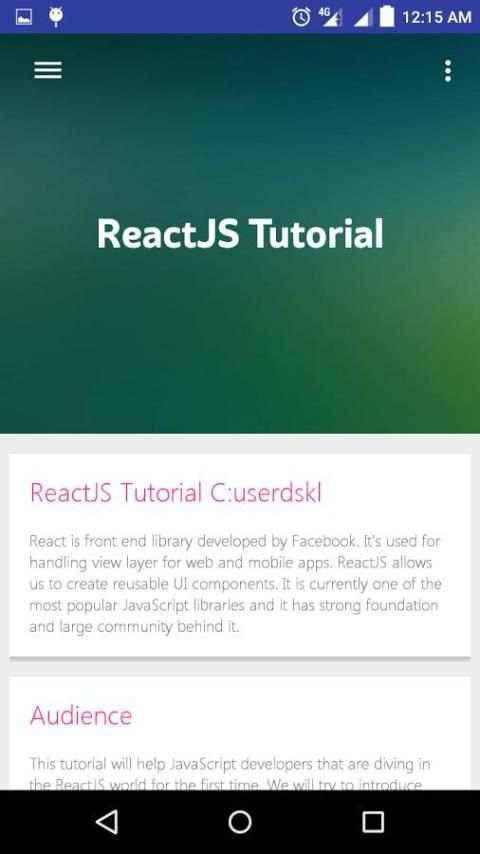 Learn ReactJS 3 تصوير الشاشة