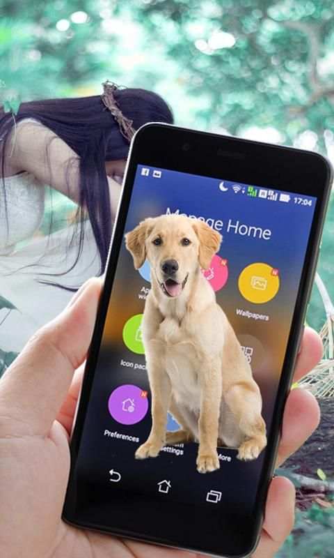 Dog in Phone Cute Joke 4 تصوير الشاشة