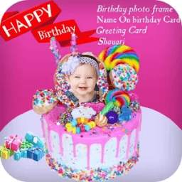 Birthday Greeting Cards Maker: Photo Frames, Cake