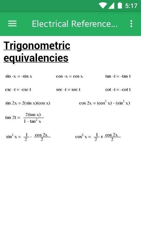 Electrical Engineering XYZ Reference screenshot 1
