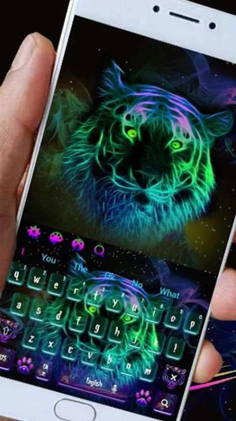 Тема Neon Tiger Keyboard скриншот 1