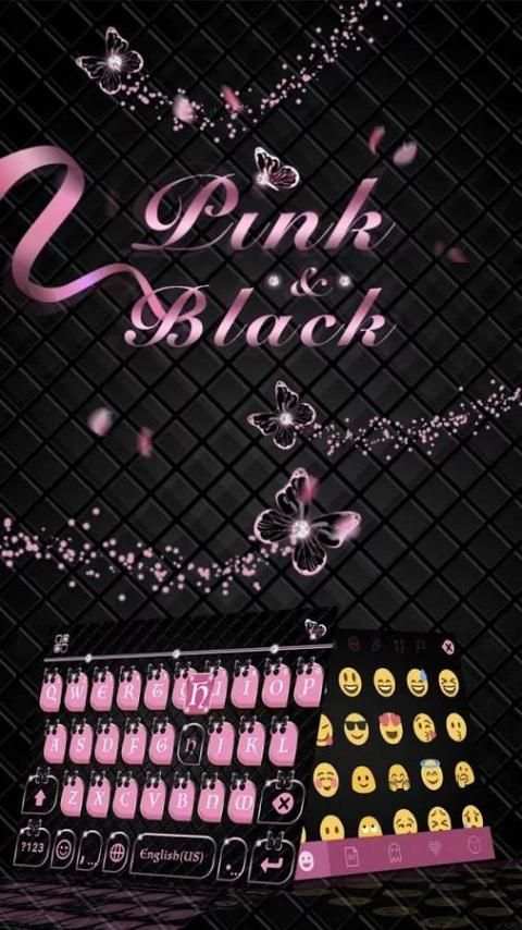 Pink & Black iKeyboard Theme screenshot 7