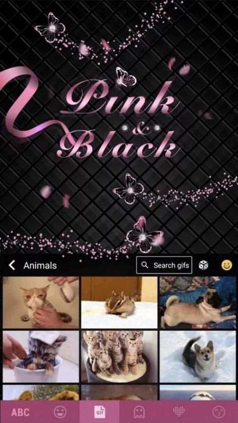 Pink & Black iKeyboard Theme screenshot 4