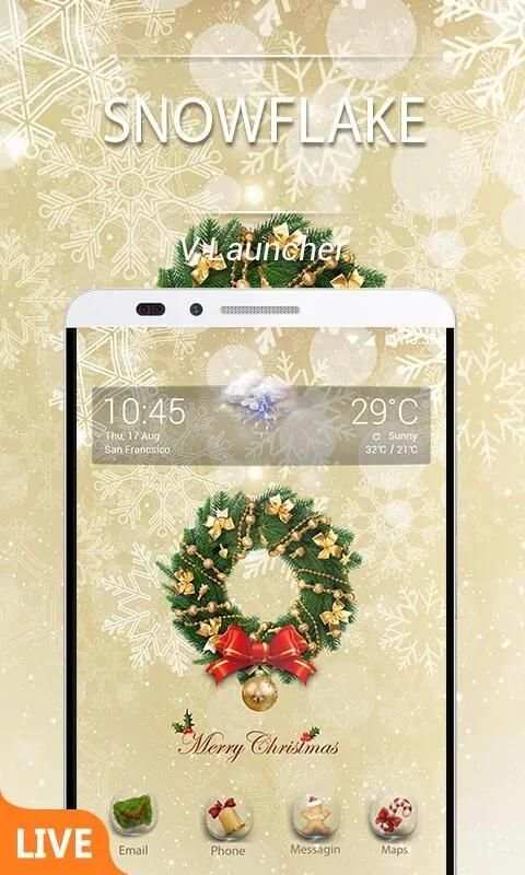 Snowflake Dynamic V Launcher Theme скриншот 5
