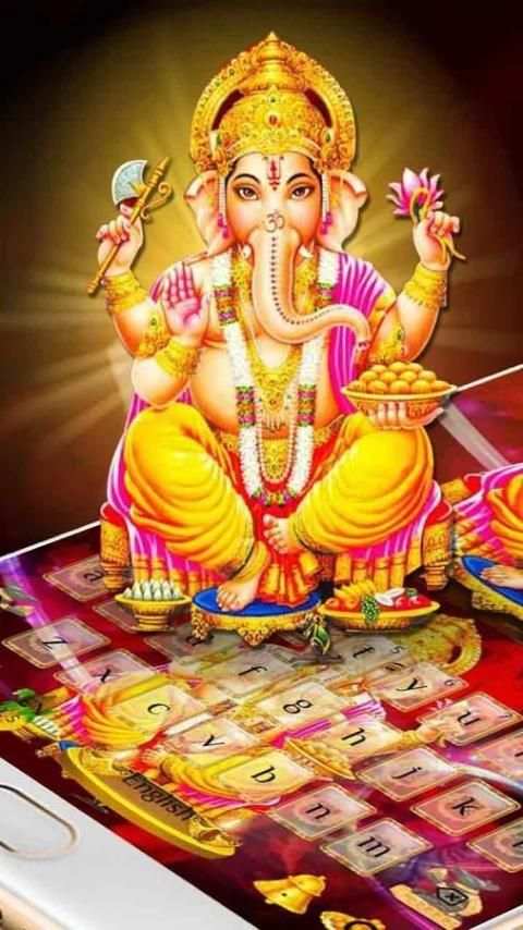 Lord Ganesha Music Keyboard Theme 4 تصوير الشاشة