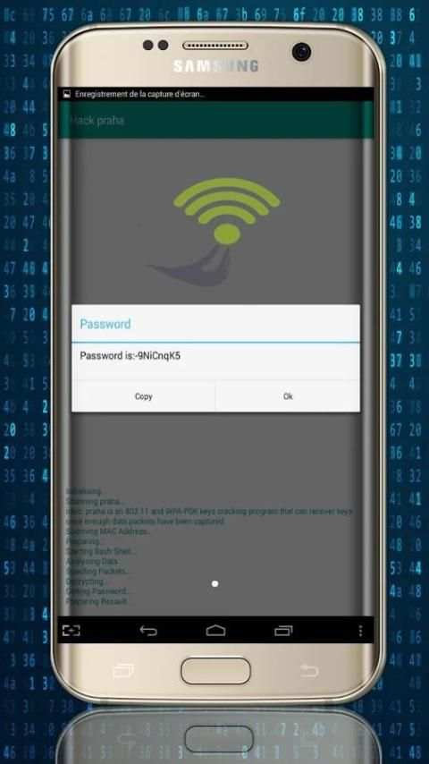 Wifi Password Hacker - Show Master Key : simulated screenshot 1