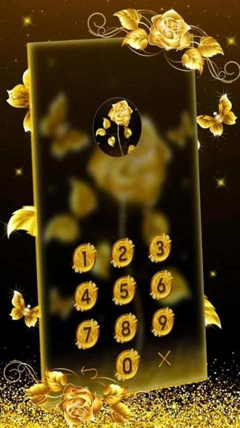 Golden Rose Launcher Theme screenshot 2