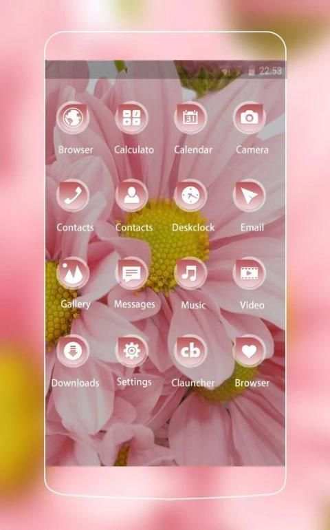 Flowers Launcher Theme: Pink Rose Spring Flower screenshot 3