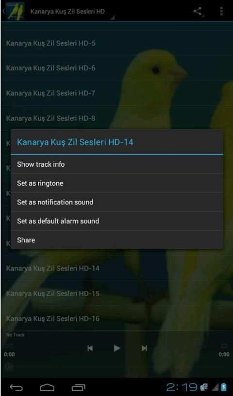 Kanarya Kuş Zil Sesleri HD screenshot 6