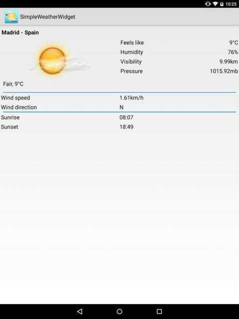Simple Weather Widget 2 تصوير الشاشة