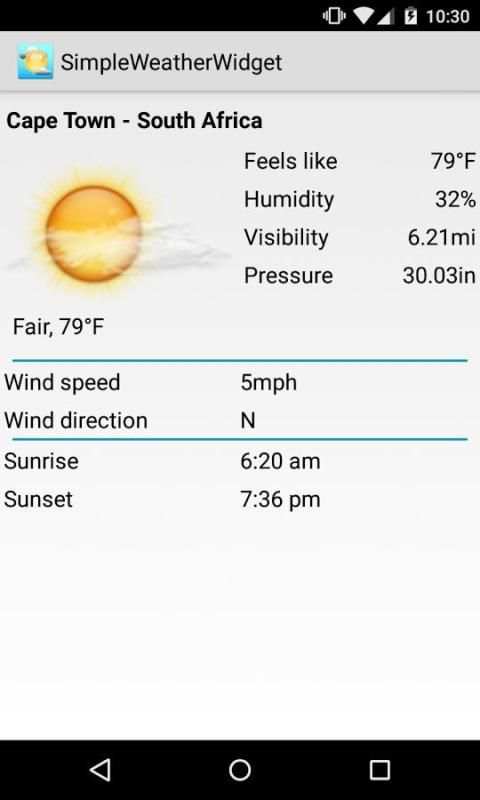 Simple Weather Widget screenshot 10