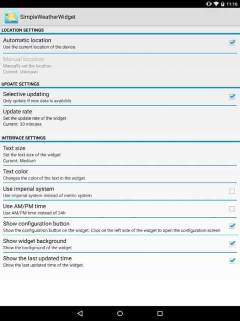 Simple Weather Widget скриншот 1