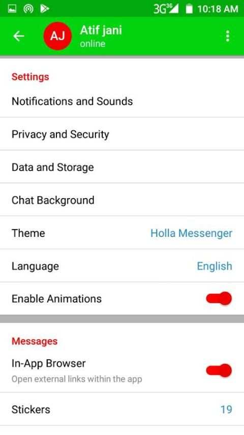 Holla Messenger App: Free Text and Calling screenshot 2