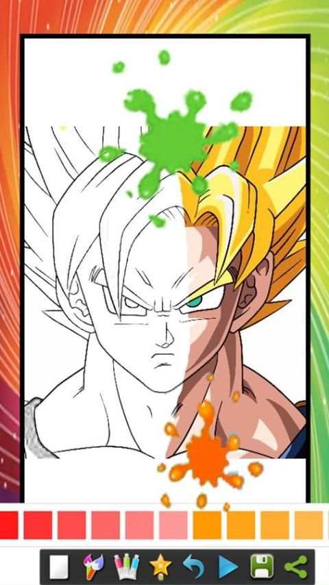 coloring book for super saiyan super-héro kids скриншот 1