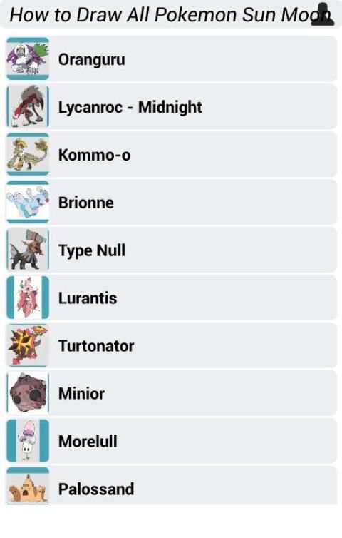 How to Draw All Pokemon Sun Moon 7 تصوير الشاشة