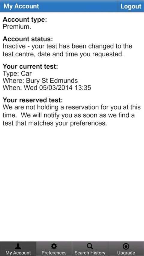 Driving Test Cancellation 4All screenshot 1