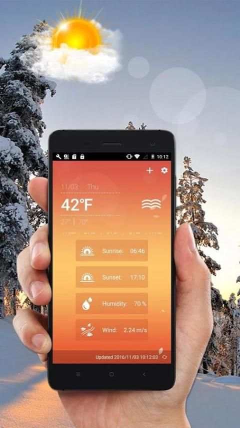Christmas Weather Widget Theme скриншот 1