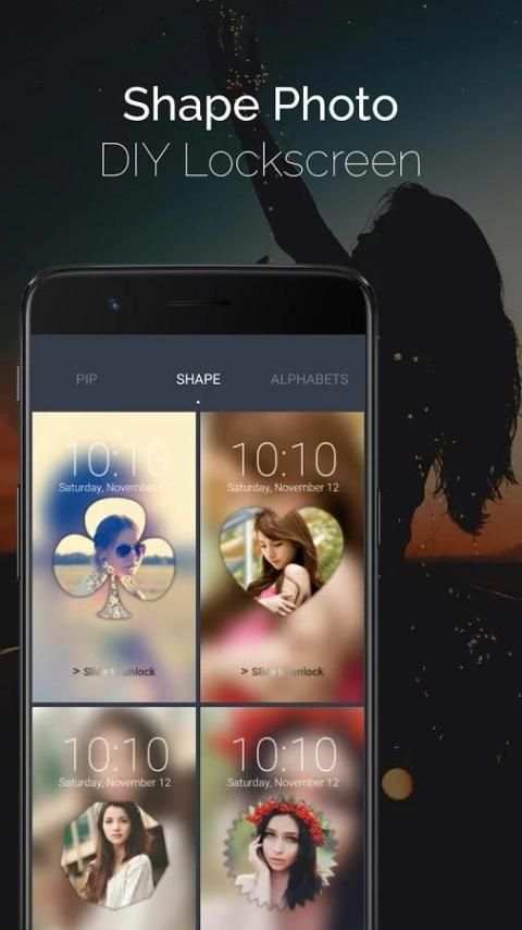 DIY GIRL PIP Photo I Lock Screen Phone X Locker screenshot 2