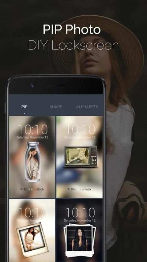 DIY GIRL PIP Photo I Lock Screen Phone X Locker скриншот 3