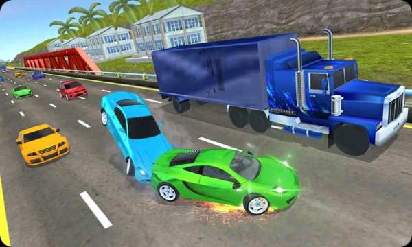 High Speed Traffic Car Driving Road Race Simulator स्क्रीनशॉट 5