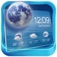 Transparent Weather & Clock on 9Apps