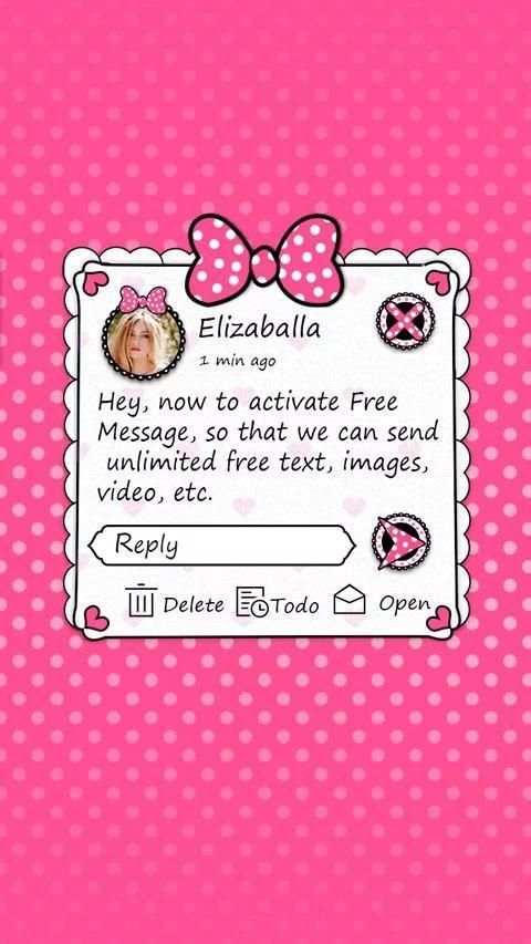 GO SMS PRO DOTTED BOW THEME 2 تصوير الشاشة