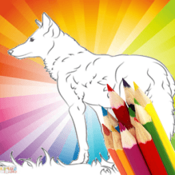ikon Animal Coloring For Children : Wolf Edition