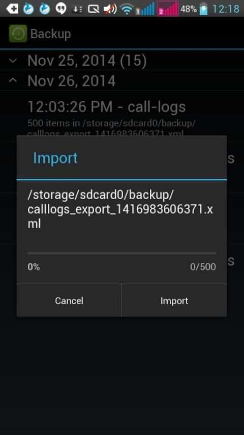 Backup Contact/Sms/Call Logs screenshot 4