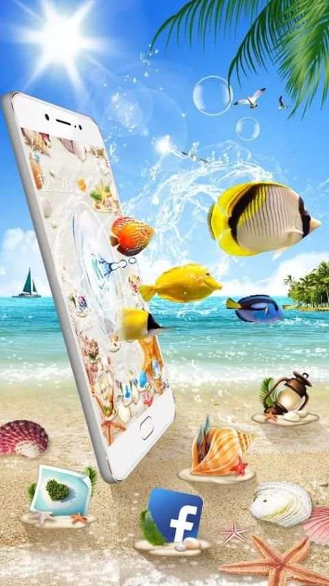 3D Summer Beach Theme* screenshot 2