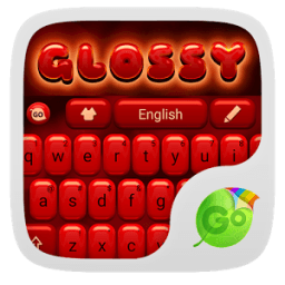 Glossy Red GO Keyboard Theme أيقونة