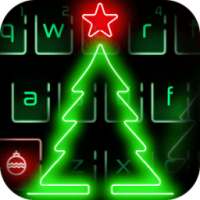 Neon Merry Christmas Keyboard