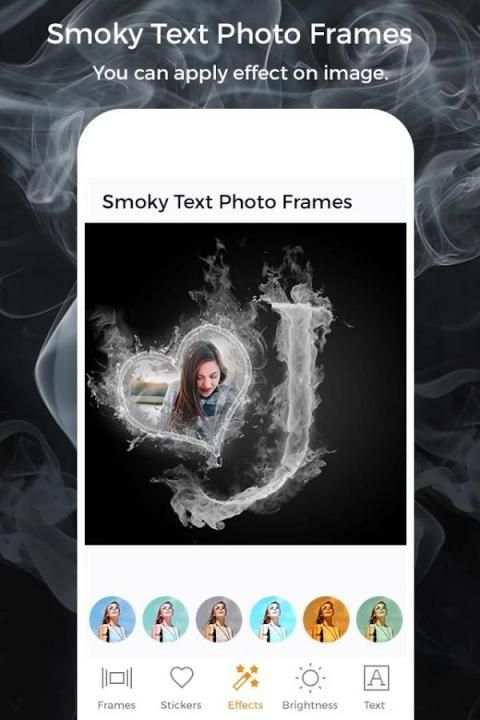 Smoky Text Photo Frame स्क्रीनशॉट 2