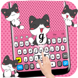 Cute Pink Kitty Keyboard иконка