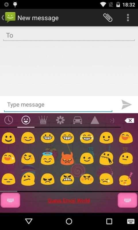 Emoji Keyboard - Candy Pink screenshot 1