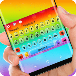 ikon Keyboard pelangi warna-warni