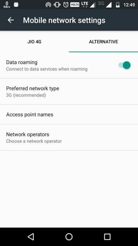 Mobile Network Settings 1 تصوير الشاشة