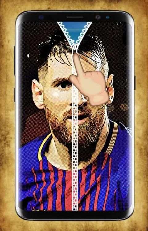 Lionel Messi Zipper Lock Screen screenshot 4